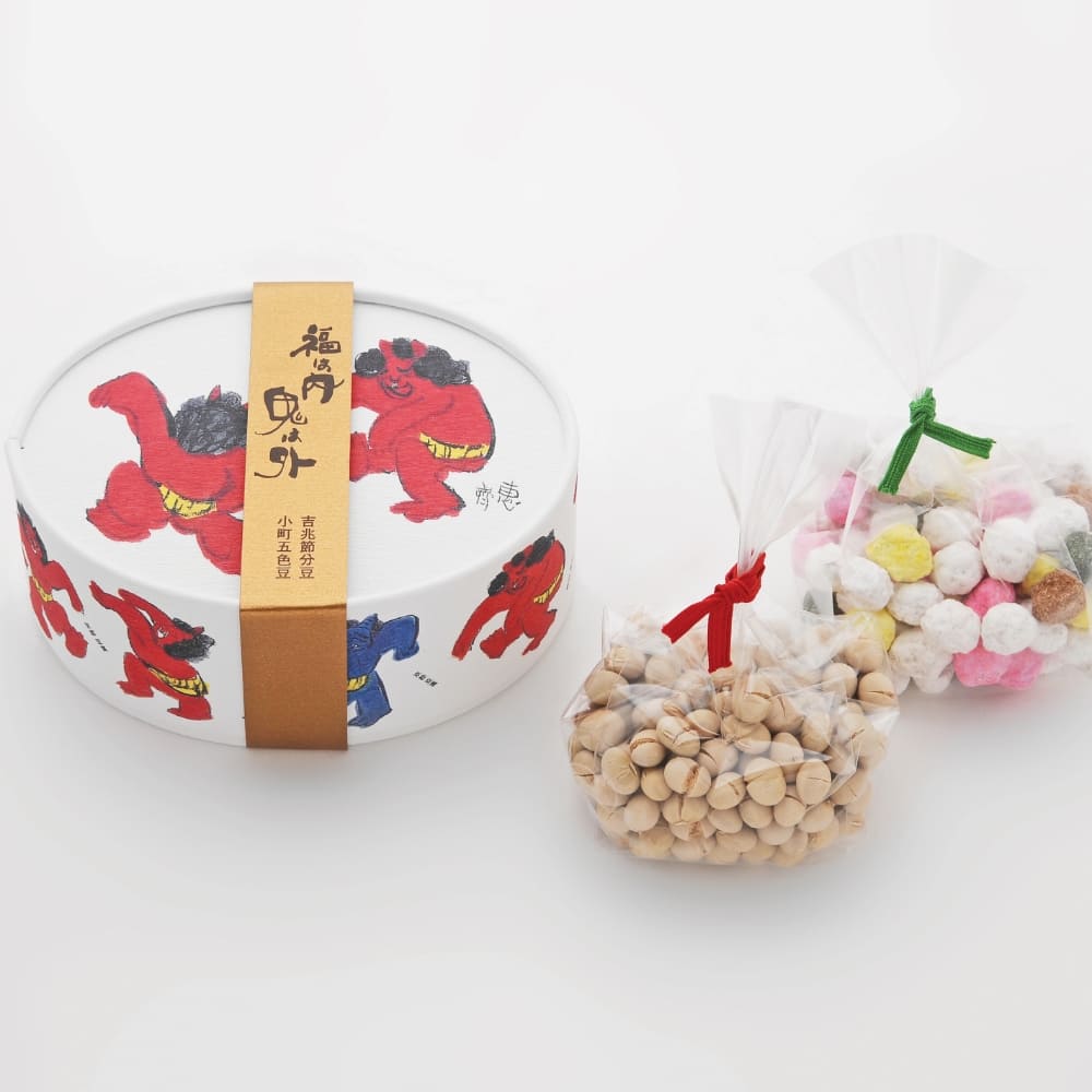 【豆冨本舗】●福は内・鬼は外（145g箱）［節分豆・五色豆詰合せ］